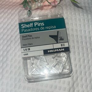 Hillman Clear Shelf Pins